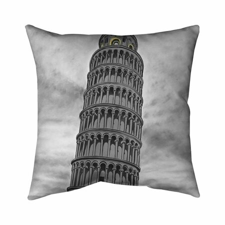 FONDO 20 x 20 in. Tower of Pisa In Italy-Double Sided Print Indoor Pillow FO2792981